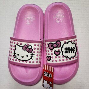 New Hello Kitty 3D Design Slide Sandals - Pink & White - Size 8 - by Sanrio